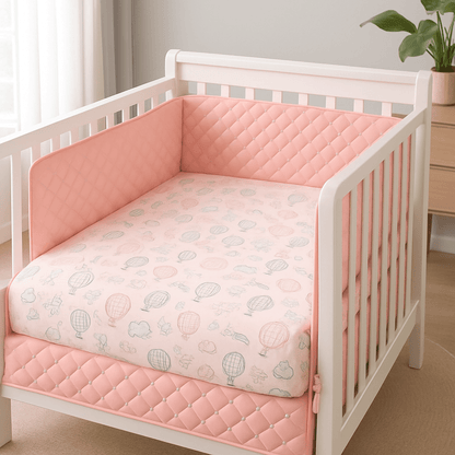 contour-de-lit-bébé-rose