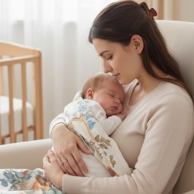 couverture-bébé-coucher-sur maman