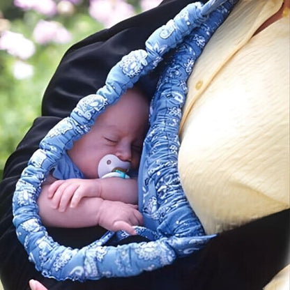 écharpe-de-portage-bébé-couché