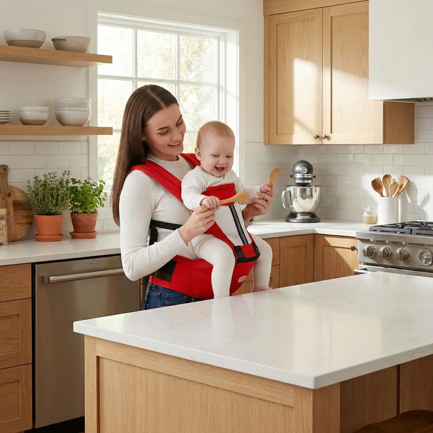 porte-bébé-et-maman-dans-cuisine