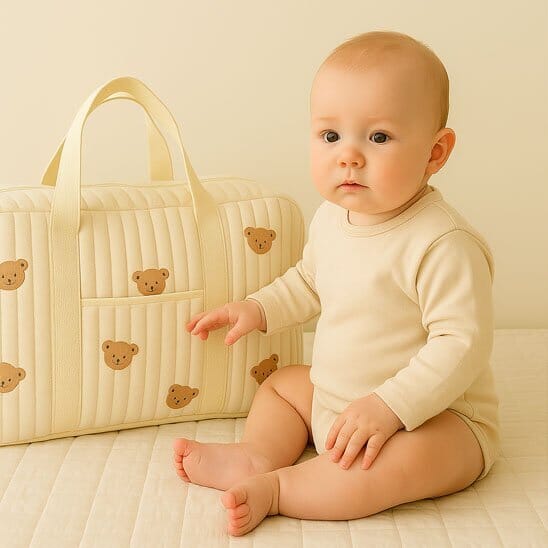 sac-a-langer-bébé-assoie-avec-sac
