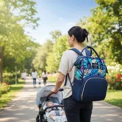 sac-a-langer-bébé-en-promenade