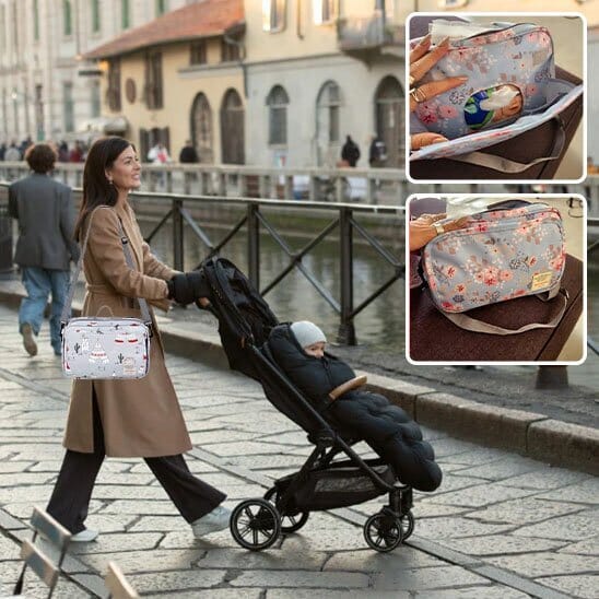 sac-a-langer-bébé-maman-et-poussette