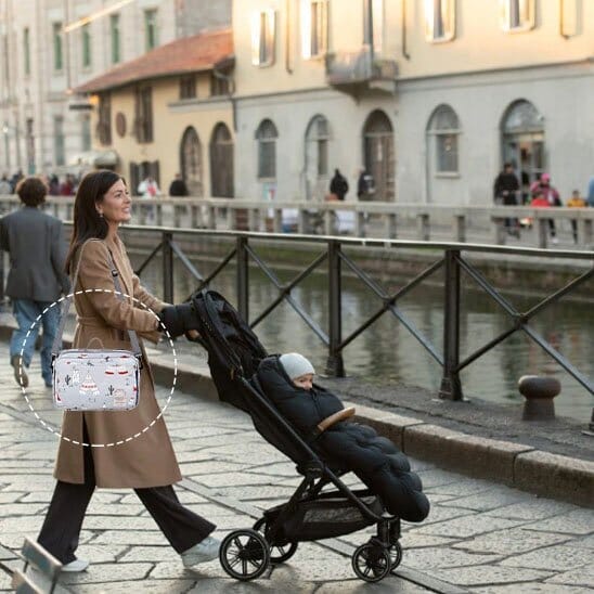 sac-a-langer-bébé-poussette-maman