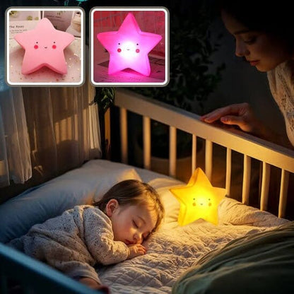 veilleuse-bébé-étoile-rose-jaune
